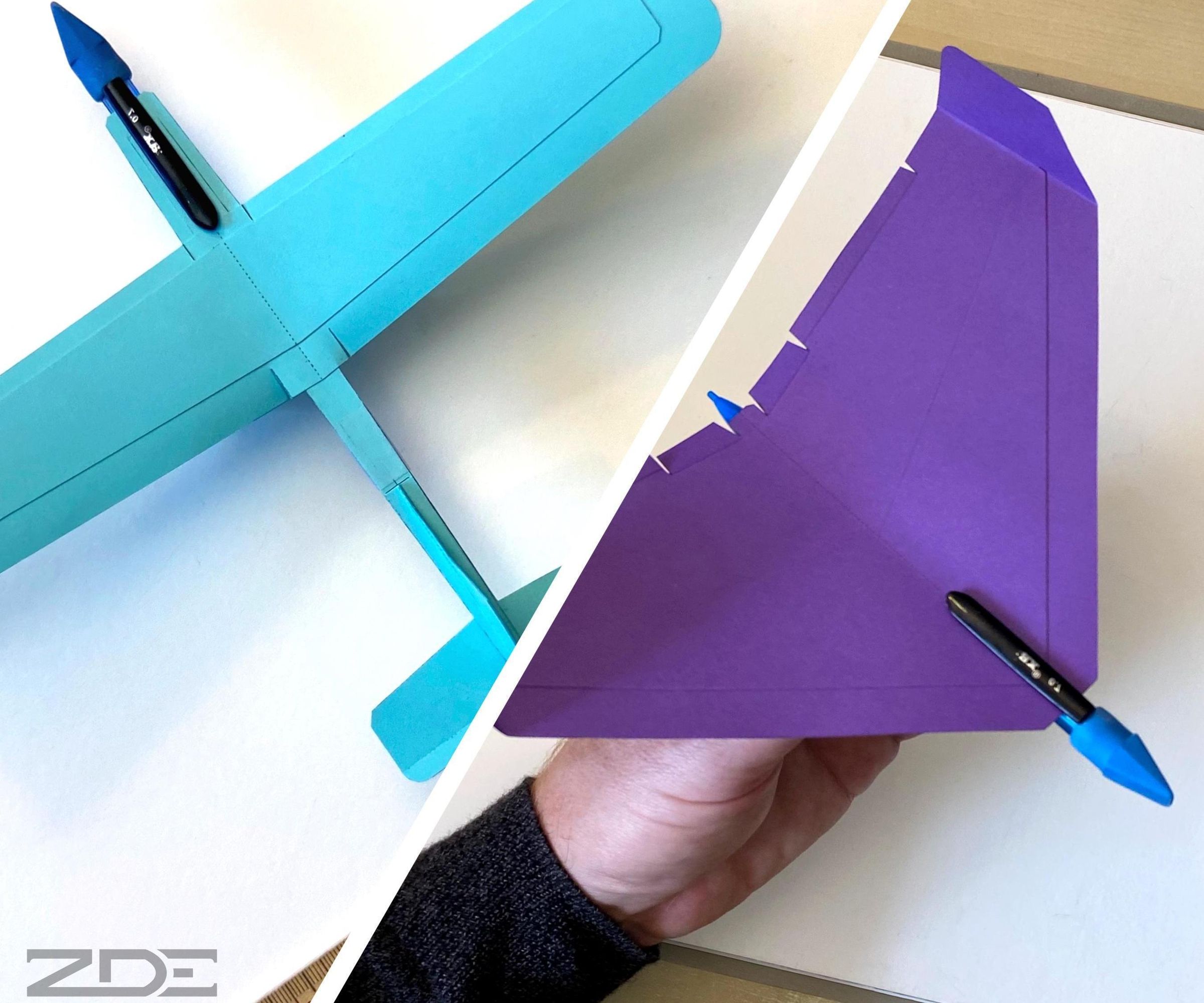 Tailless Delta & Stanandard Mechanical Pencil Gliders