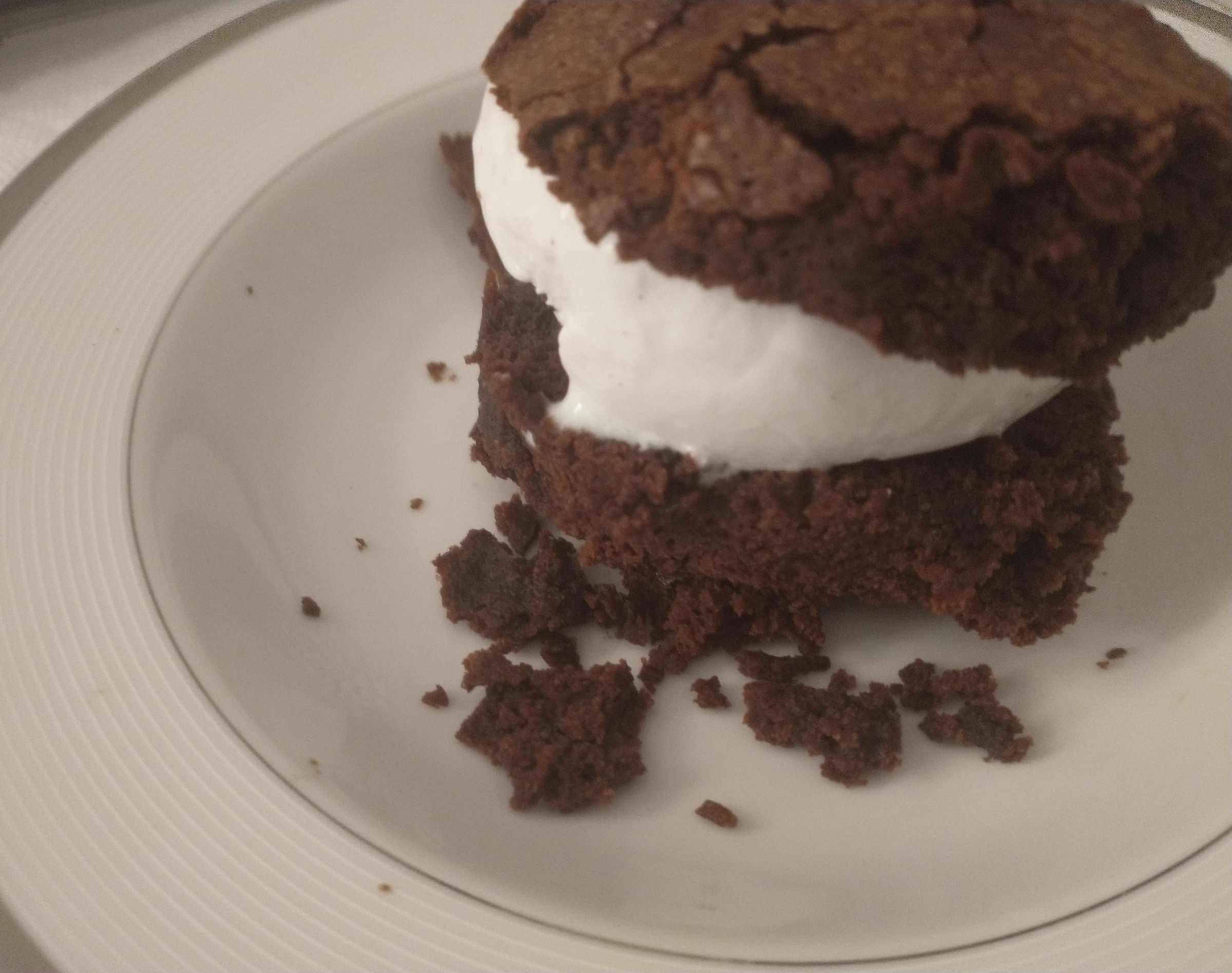 Frozen Yogurt Brownie Sandwich