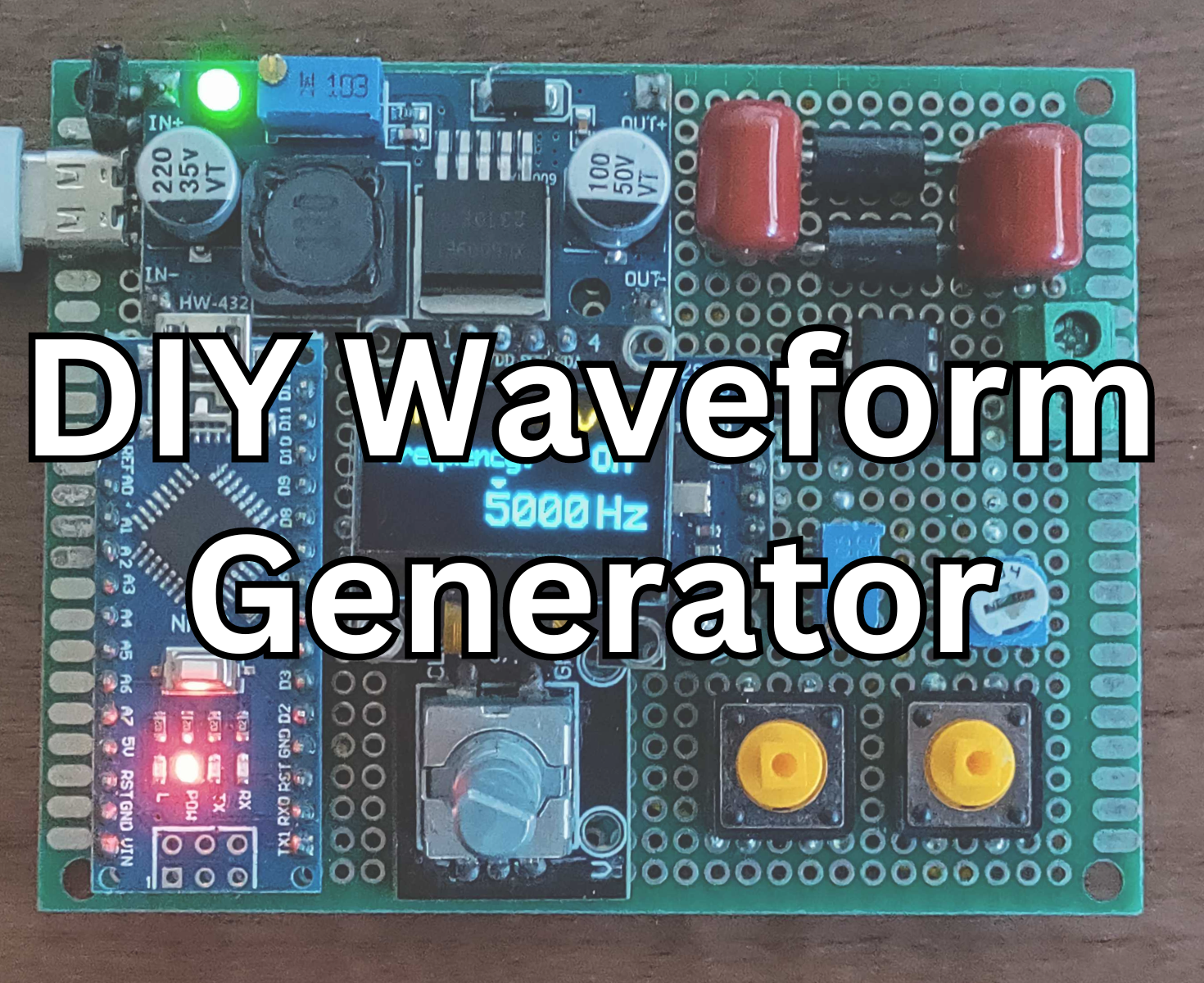 DIY Portable Waveform Generator (USB Powered)