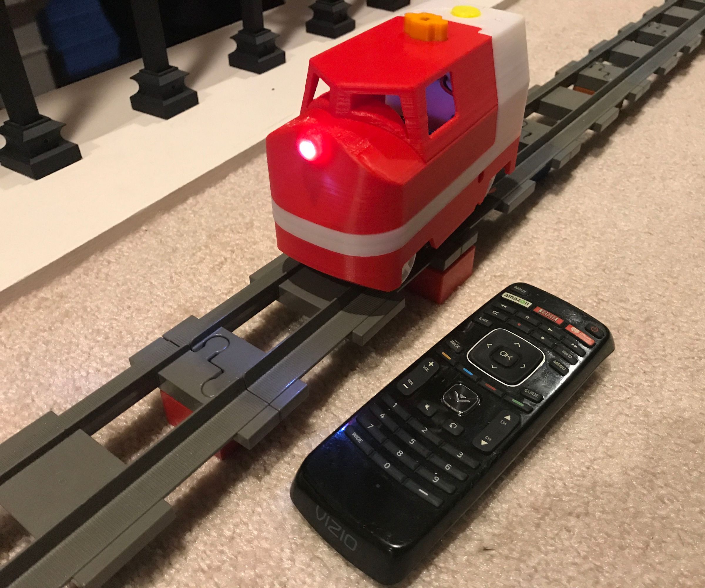 IR Controlled Lego Duplo Compatible Motorized Locomotive 