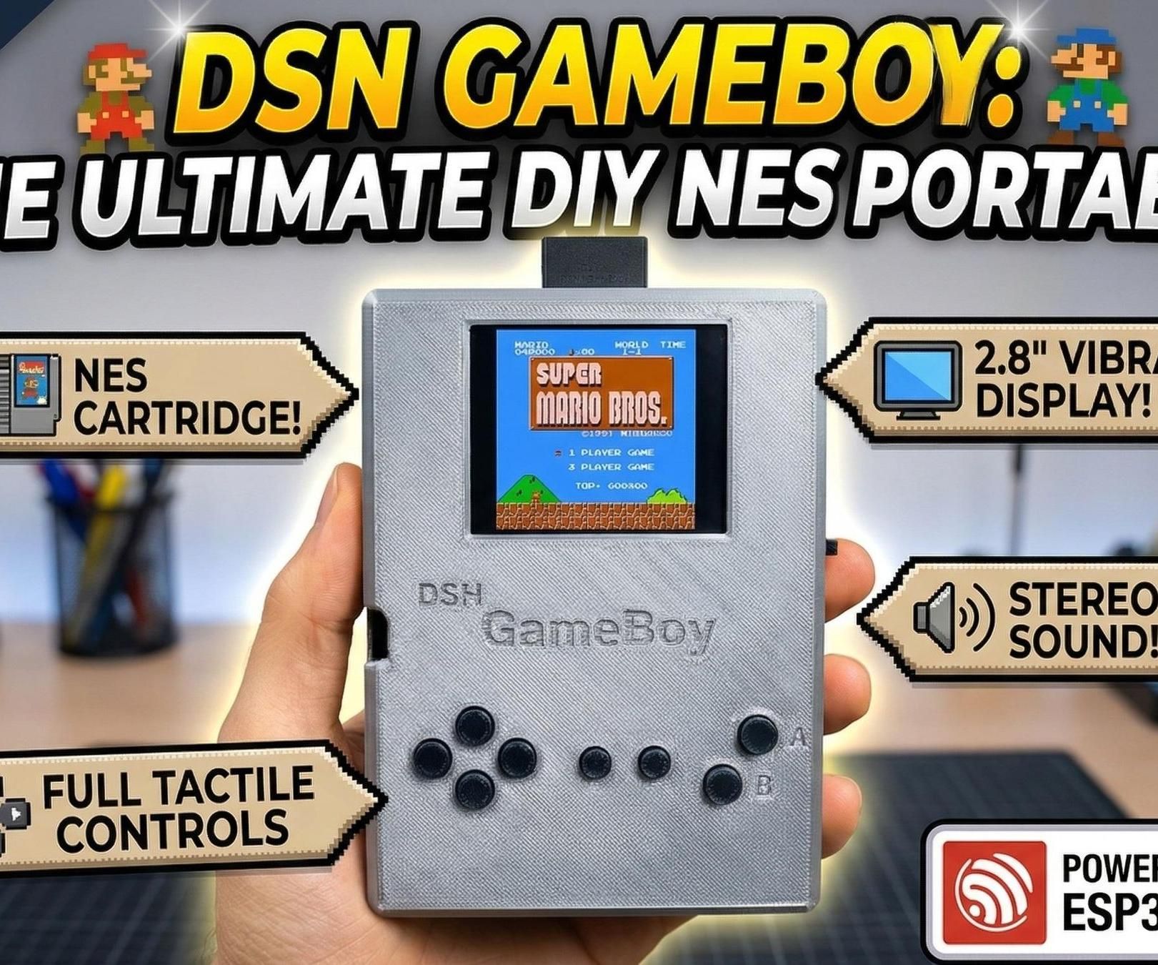 DIY Handheld NES Emulator Using ESP32-S3