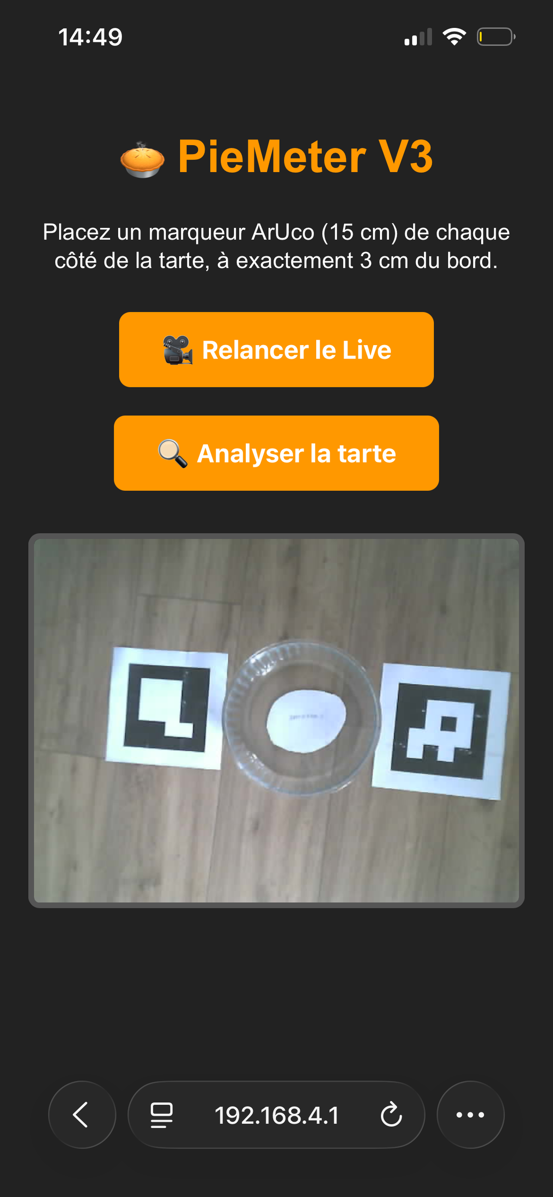 PieMeter : Calculating Pi From a Real Pie With ESP32-CAM