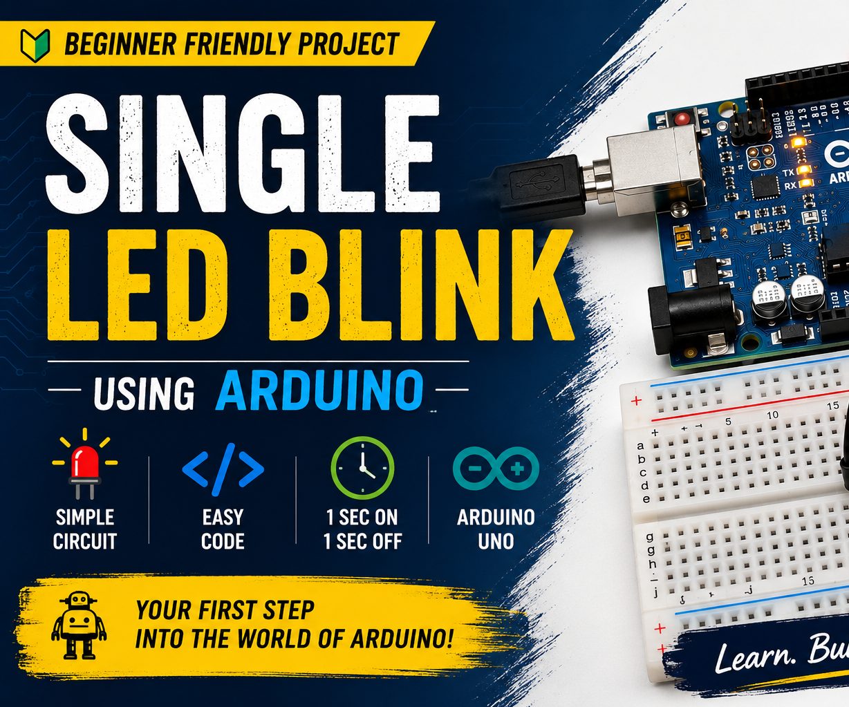Single LED Blink Using Arduino