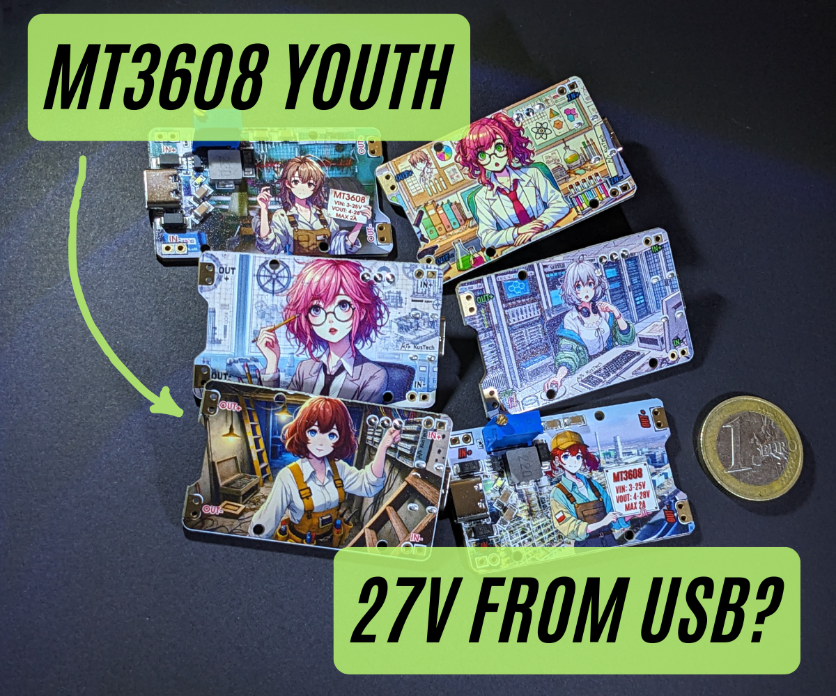 MT3608 Youth - Getting Up to 27 Volts From Your USB Charger