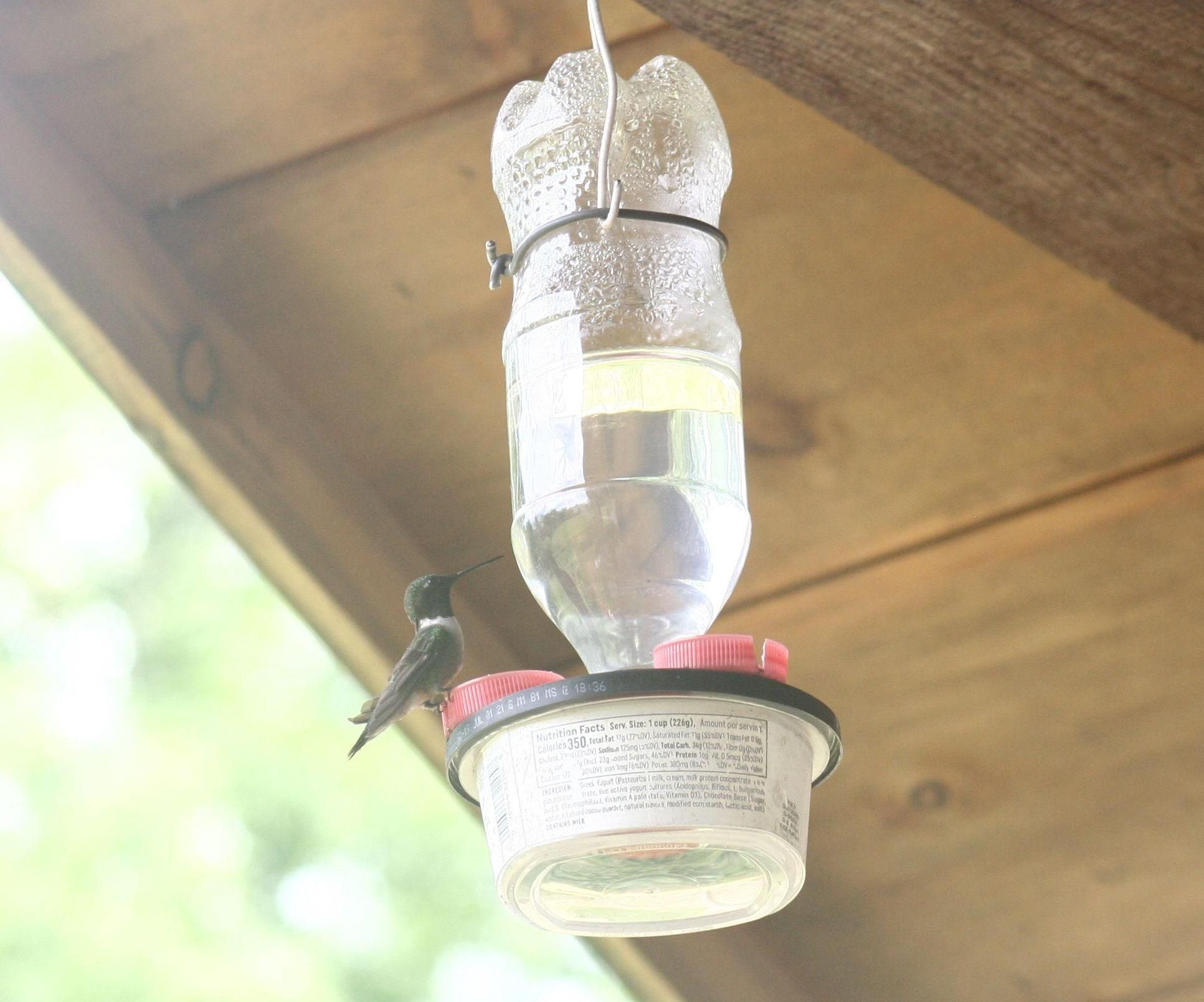 How to Make a Hummingbird Feeder From Recyclable Plastic Containers