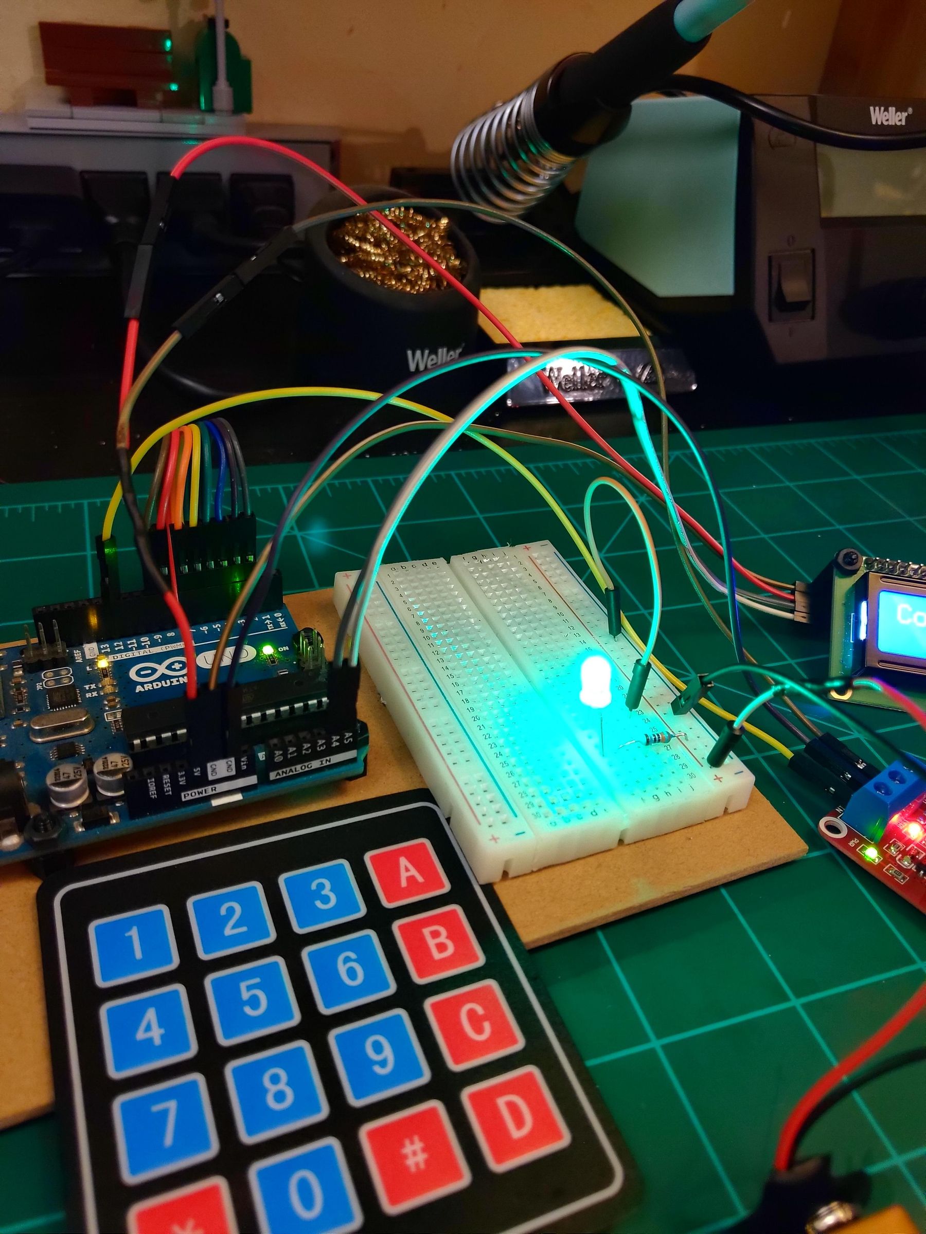 Arduino Keypad Password Controlled LED Relay