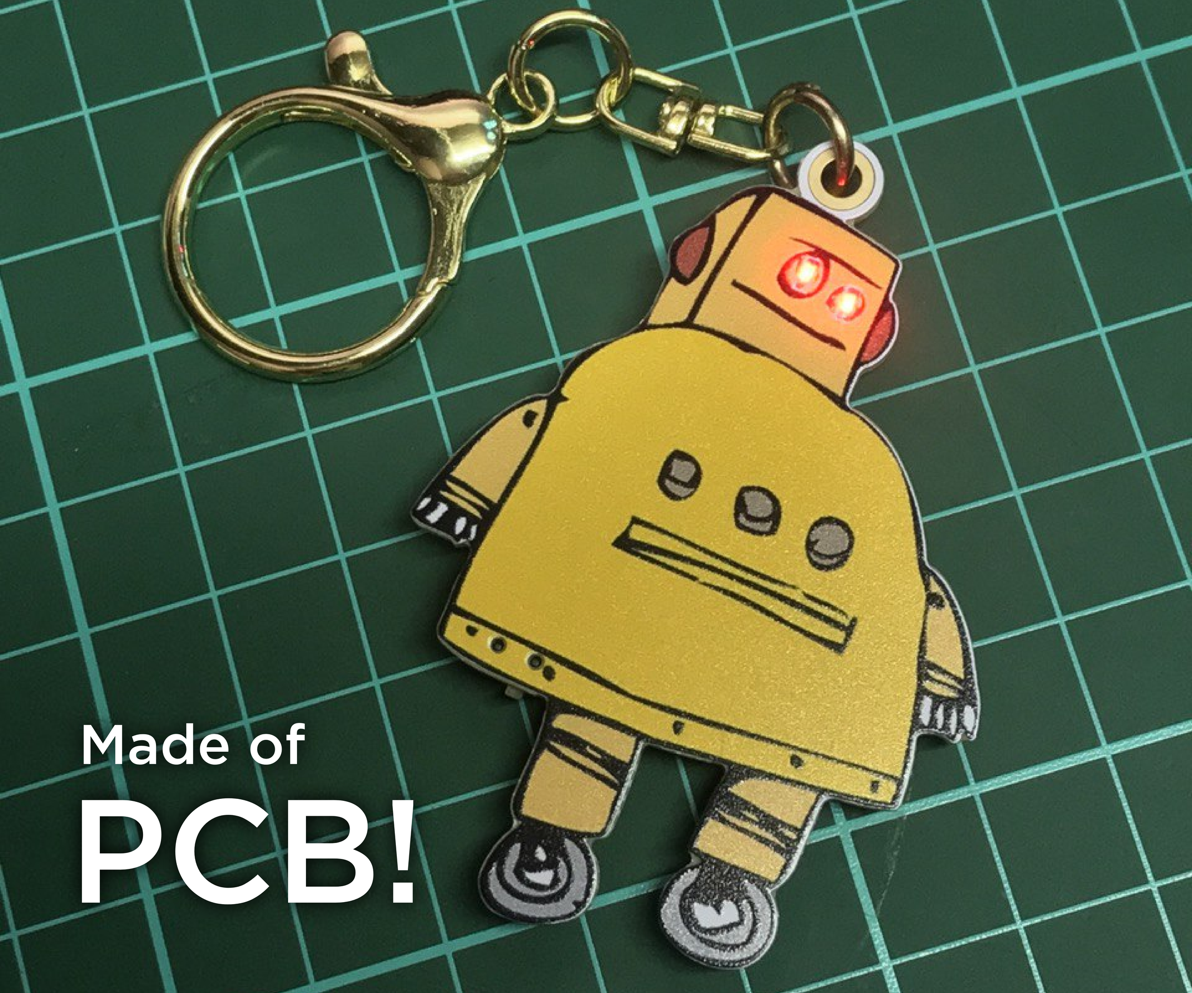 Glowing PCB Robot Keychain - When Electronics Meets Celebration