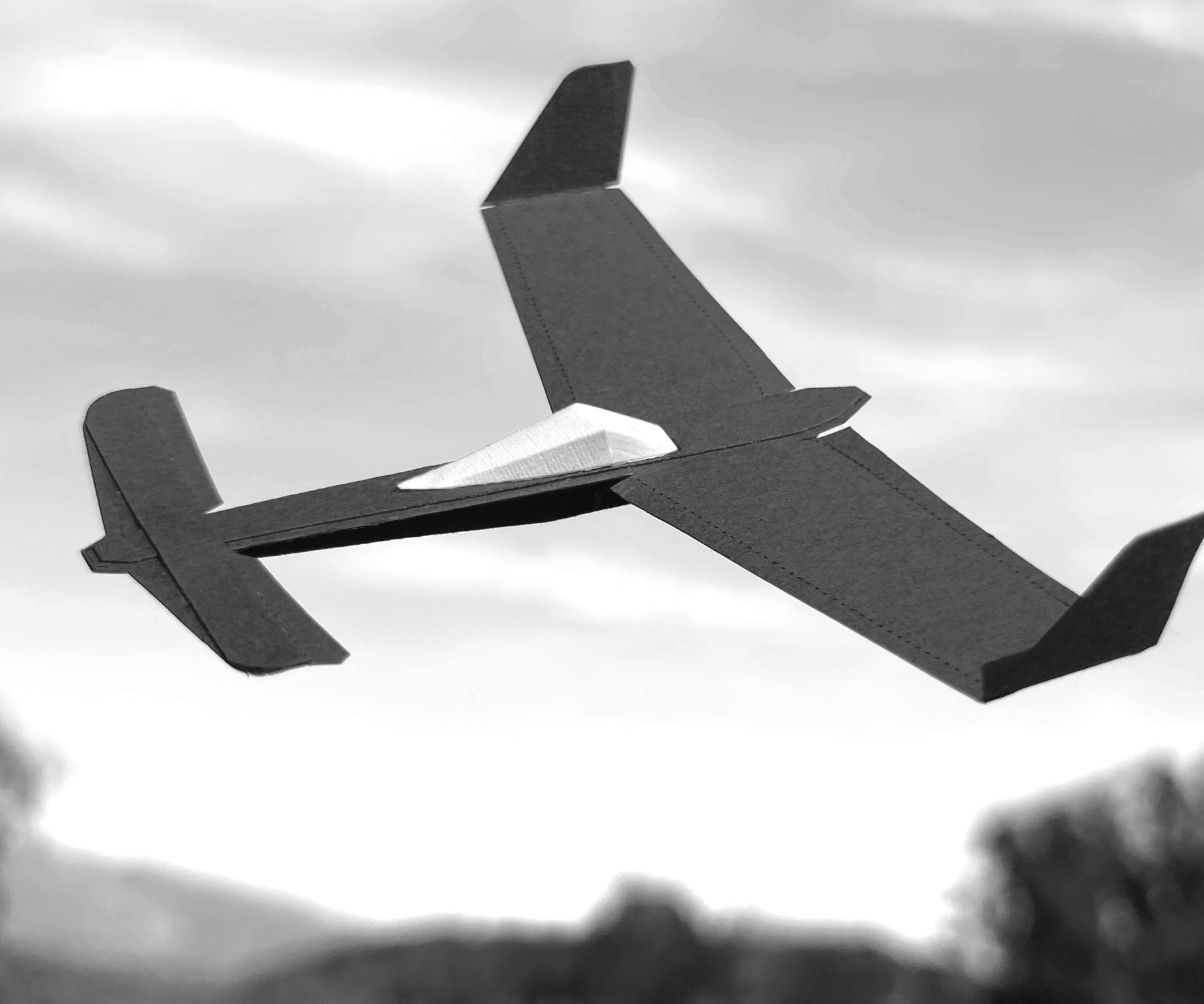 Micro Canard Glider Made of Card Stock