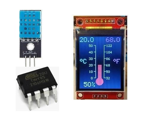 TFT DHT11 Thermometer ATtiny85