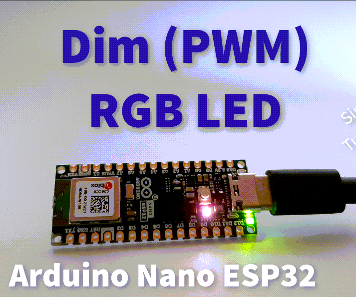 Dim the RGB LED Arduino Nano ESP32 Using Visuino