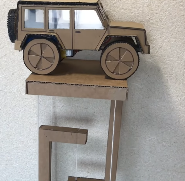 Cardboard Tensegrity Table