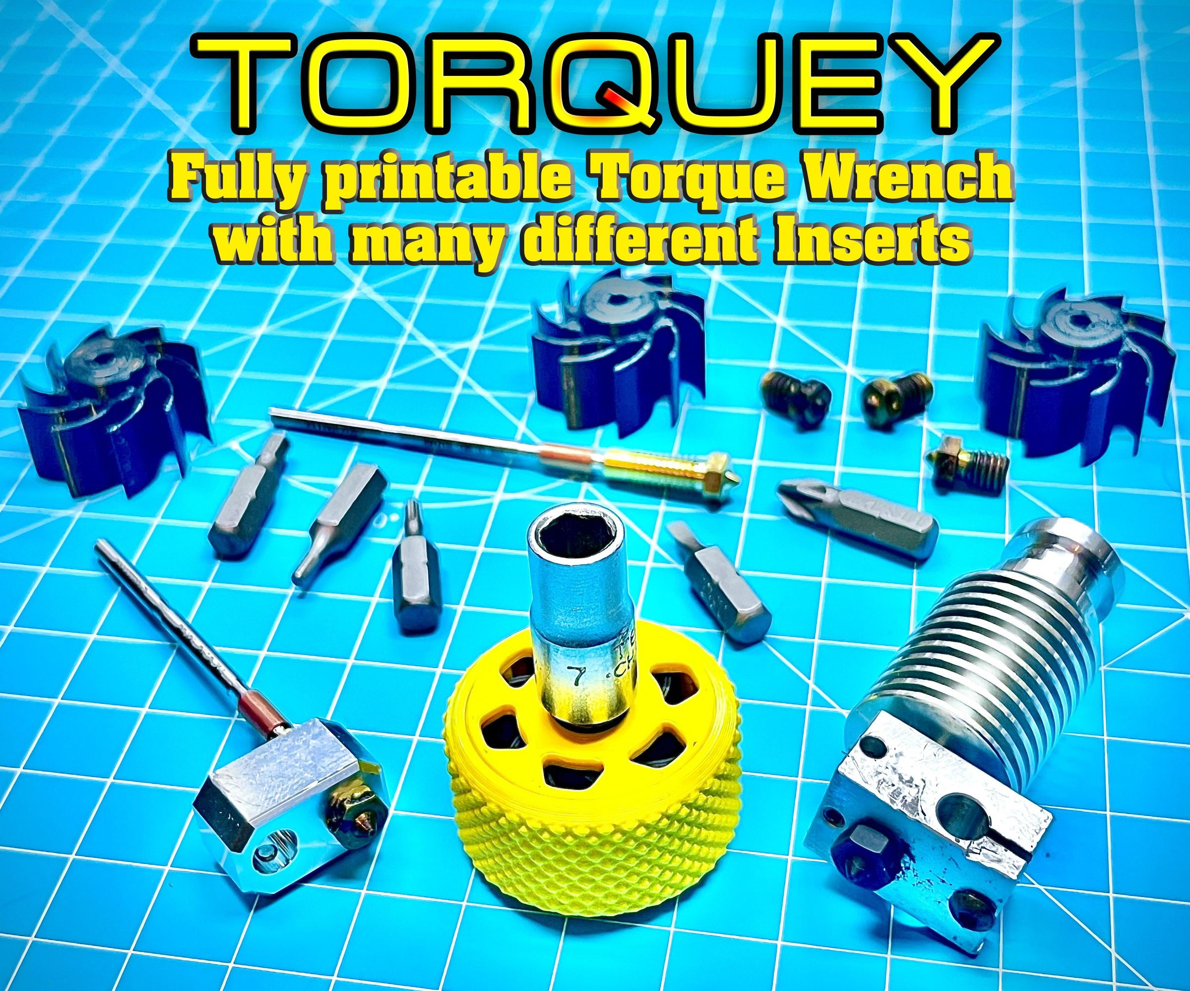 TORQUEY - Set of Torque Wrench Screwdriver - 3D Printable (0.1nm - 2.5nm)