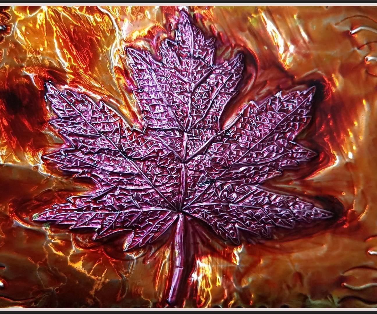 How to Make Maple Leaf Embossed Painting