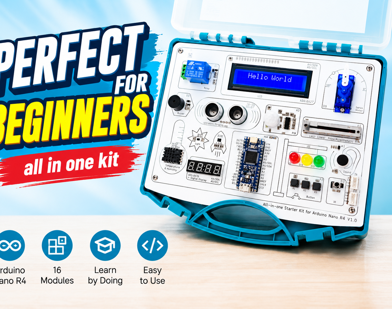 Elecrow All-in-One Arduino Starter Kit Review - 20 Projects & 16 Modules